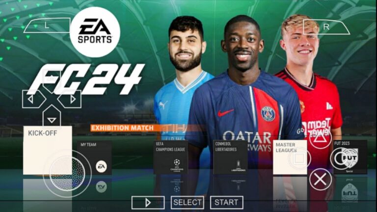 FIFA 2024 PPSSPP (EA SPORTS FC 2024 PPSSPP CAMERA PS5)