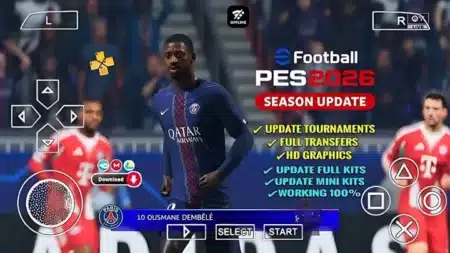 Comment Télécharger eFootball 2026 PPSSPP avec Commentaire Arabe (Android) Télécharger eFootball 2026 PPSSPP avec Commentaire Arabe