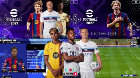 eFootball PES 2027 PPSSPP Full Update Download pour Android Offline (ISO Save Data & Textures) eFootball PES 2027 PPSSPP Full Update Download pour Android