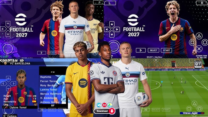 eFootball PES 2027 PPSSPP Full Update Download pour Android Offline (ISO Save Data & Textures) eFootball PES 2027 PPSSPP Full Update Download pour Android